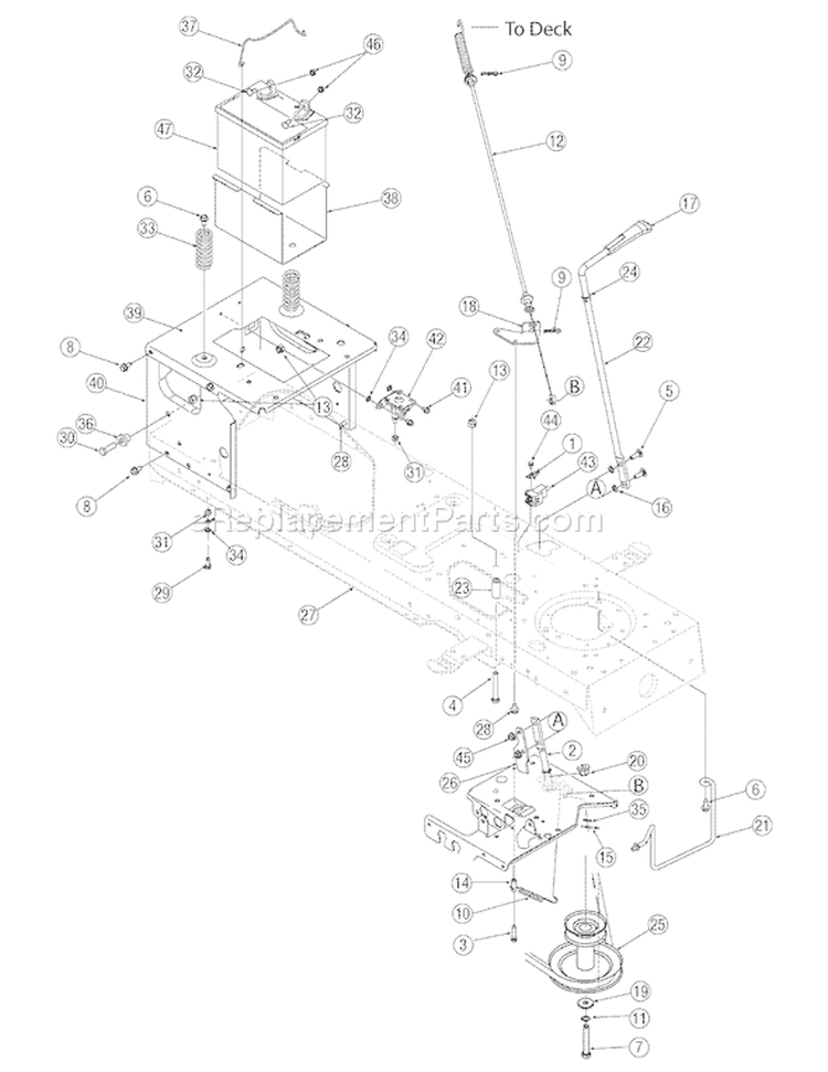 Page F Diagram and Parts List for 2006 Yard Man Lawn Tractor
